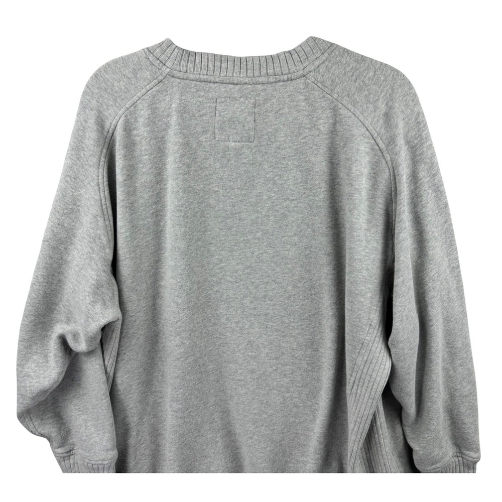 Aerie Sweatshirt Womens Medium Gray Raglan Sleeve Ribbed Trim Oversized Pullover - Picture 5 of 13